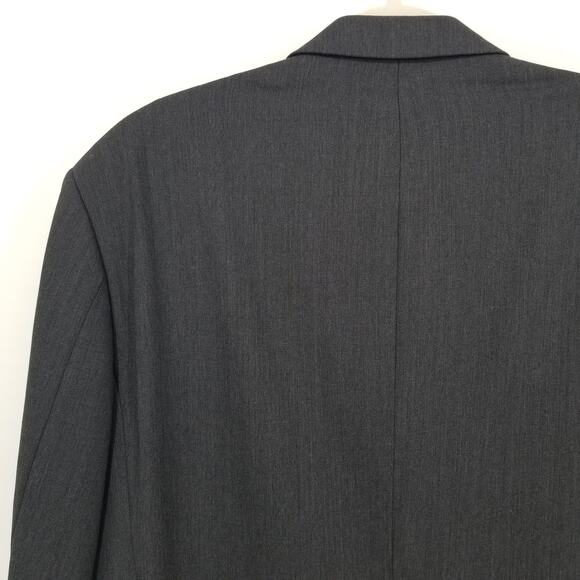 Hugo Boss Einstein Sigma Pure Wool Suit Coat 40L Mens 3 Button Blazer Charcoal - Picture 6 of 8